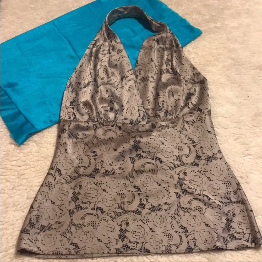 EXPRESS Silk Halter Top Size Small